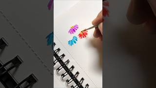 Easy watercolor flower painting tutorial artshorts artshortvideo watercolorflowers arttutorial [upl. by Farand402]