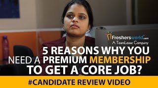 Freshersworld Premium Membership  A Review video by users Get your Job Today [upl. by Kahlil]