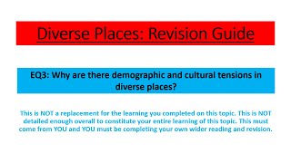 Edexcel A Level Geography  Diverse Places EQ3 Revision [upl. by Drofnats]