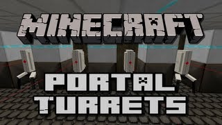 Minecraft Mods  Portal Turrets [upl. by Neveda822]