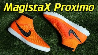 Nike MagistaX Proximo Indoor amp Turf Total Orange  Review  On Feet [upl. by Silvanus201]