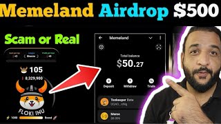 Memeland Airdrop Claim Listing amp Snapshot  Memeland Real or Fake [upl. by Ali]