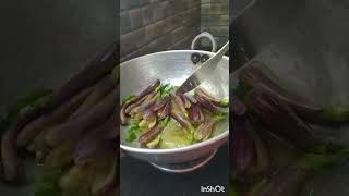 Vankaya fry in telugubrinjal fry Vankaya recipe viralshorts [upl. by Aihselef267]