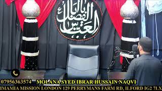 8TH MUHARRAM UL HARRAM MAJLIS LIVE FROM IMAMIA MISSION LONDON UK [upl. by Yemrej]