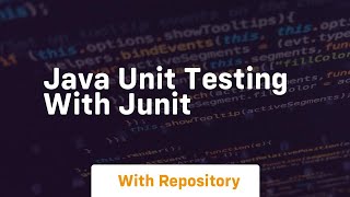 java unit testing with junit [upl. by Waers]