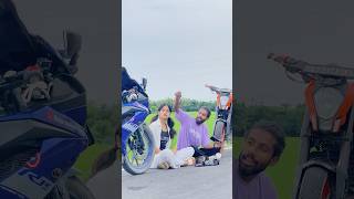 Mera Dono Bike Ek Sath Ride Pe Jana Chahti Hai 🏍️❤️ shorts ktm 220 foryou viralvideo [upl. by Holsworth]