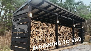 FireWood Shed Full Build DIY [upl. by Deibel207]