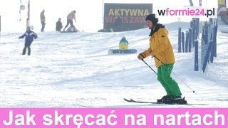 Narty zjazdowe  jak skręcać [upl. by Atwahs]