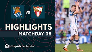 Resumen de Real Sociedad vs Sevilla FC 21 [upl. by Amzu]