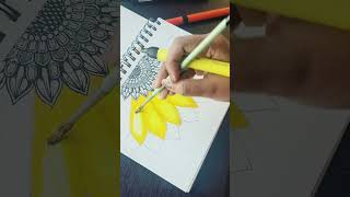 Floral Mandala Series 1 ytshorts artvlog handmadecard diy artandcraft viralshorts trendingart [upl. by Elicec]