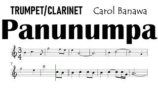 Panunumpa Trumpet Clarinet Sheet Music Backing Track Partitura Carol Banawa [upl. by Etteoj]