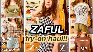 ZAFUL back to school fall try on haul 2021 [upl. by Ellimak229]