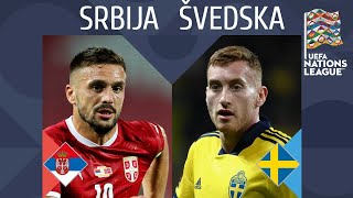 Srbija  Švedska Liga nacija 2022 [upl. by Salena]