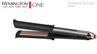 Remington ONE Straight amp Curl Styler S6077AU 360° Video [upl. by Eltrym]