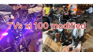 TVs xl 100 full modified ll ktm indicator procector light [upl. by Recor]