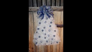 HOW TO MAKE A RUFFLE CHRISTMAS TREE WREATH [upl. by Rundgren]