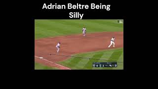 Adrian Beltre playing around funny baseball [upl. by Melone]