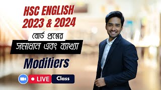 Modifiers Live Class  HSC English 202324  Previous Years Board Question Solution amp Explanations [upl. by Felisha]