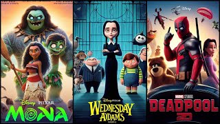 AI Disney Pixar movie posters  Part 3 ai being wild 💀 [upl. by Hafeenah783]