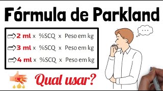 Fórmula de Parkland  Cálculo de hidratação em queimados enfermagem urgenciaeemergencia [upl. by Ecnerwaled]