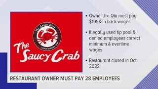 West Michigan restaurant owner ordered to pay back 105K in back wages to 28 employees [upl. by Mortimer]