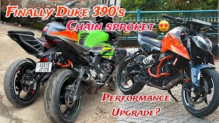 Finally installing duke 390’s chain sproket on 250  Performance upgrade  Top speed increase [upl. by Aronoff]