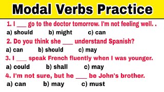 Modal Verbs Exercises  English Grammar Question Answer  Quiz Modal Verbs [upl. by Navada]