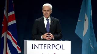 Jürgen Stock  92nd INTERPOL General Assembly [upl. by Eedrahs575]