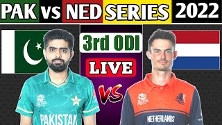 🔴LIVE  PAK vs NED 3RD ODI LIVE COMMENTARY  PAKISTAN VS NETHERLANDS 3RD ODI MATCH LIVE [upl. by Gare]