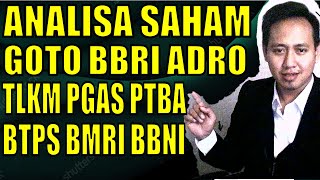 saham GOTO hari ini dan BBRI ADRO TLKM PGAS PTBA BTPS BMRI BBNI GINI STRATEGINYA sahamgoto [upl. by Yemar497]