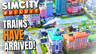 Using the NEW TRAINS in SimCity BuildIt [upl. by Nella]