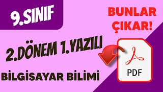 Bilgisayar Bilimi 9 Sınıf 2 Dönem 1 Yazılı Sınavı Python Ağırlıklı [upl. by Madian329]