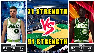 71 STRENGTH vs 91 STRENGTH NBA 2K25 Rec Center Gameplay 73 Toxic Inside Masher x 71 Shaq Build [upl. by Nnaytsirk283]