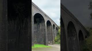 Tucking Mill viaduct on the Somerset and Dorset Joint railway heading towards Midford viaduct rail [upl. by Nale]