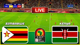 LIVE🔴 Zimbabwe vs Kenya  Africa Cup Of Nation Qualifiers  Full Match  PES 21 Simulation [upl. by Ecnarual]