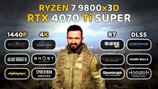 Ryzen 7 9800x3D  RTX 4070 Ti SUPER  1440p 4K Ray Tracing DLSS 37  Test in 12 Games [upl. by Zaccaria]