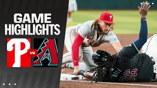 Phillies vs Dbacks Game Highlights 8924  MLB Highlights [upl. by Delanos]