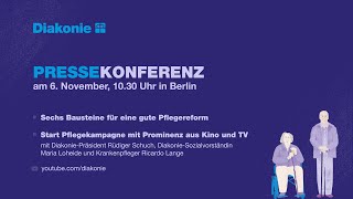 Pressekonferenz  Sechs Bausteine für eine gute Pflegereform [upl. by Hildegaard888]