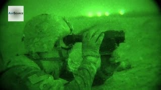 Night Vision Cam  US Army Scouts Night Operations Kandahar Airfield [upl. by Aonehc]