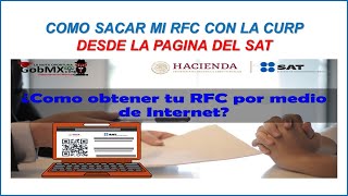 Como Saber si ya Tienes RFC con Homoclave con la CURP 2022 [upl. by Aztin]