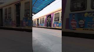 Mumbai Local train Thane Railway station [upl. by Ettennahs]