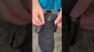 How to Lace Jordan 4 Black Cat [upl. by Aduh]