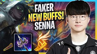 FAKER TRIES SENNA WITH NEW BUFFS  T1 Faker Plays Senna SUPPORT vs Blitzcrank  Season 2023 [upl. by Dario]