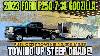 2023 Ford F250 73L Gas V8 Towing Up 6 Grade With MPG Does It Outperform the 68L [upl. by Latsirk]