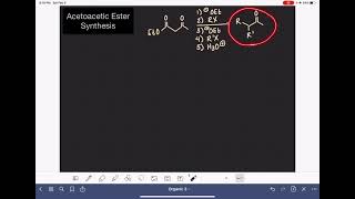 26 Acetoacetic ester synthesis [upl. by Patten]