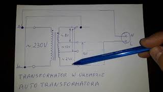 11 215V Niskie napięcie w gniazdku Transformator w układzie autotransformatora [upl. by Anastasio]