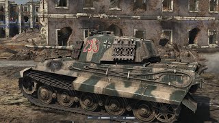 Tiger 2 in Urban fight vs Centurion Mk3 Caernarvon T26E1 130 [upl. by Olag]