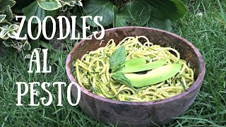 Zoodles al pesto raw vegan [upl. by Urion]