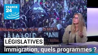 Législatives  immigration quels programmes  • FRANCE 24 [upl. by Aytak288]