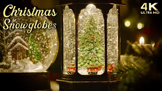 Cozy Christmas Snow Globes with Music Box Christmas Music  4K Christmas Music Box [upl. by Yasui]